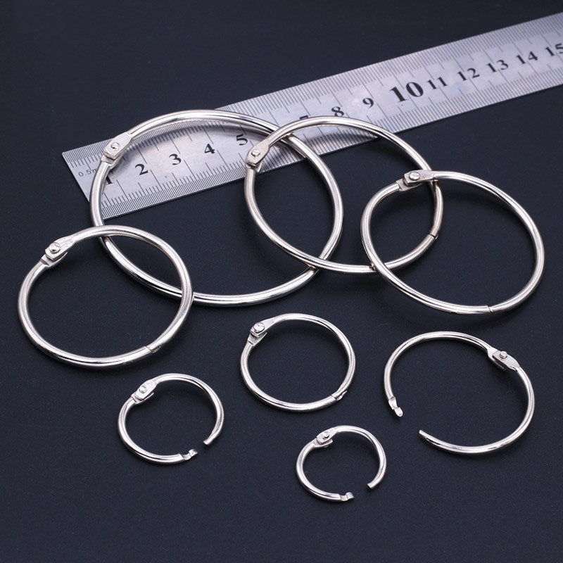 Shuokecrafts Factory Price Metal Loose Leaf Binder Ring Office Supply Book Binding Ring
