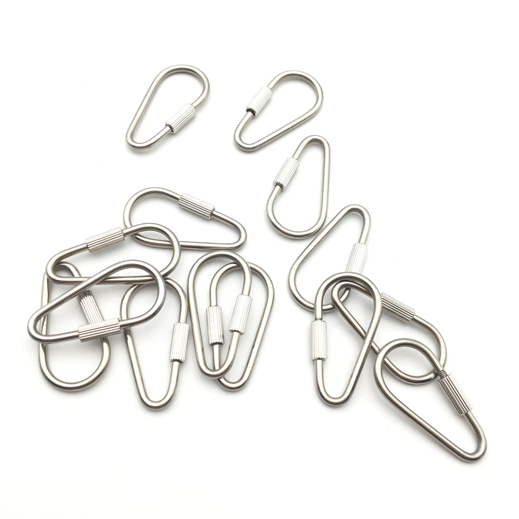 Shuokecrafts Factory Price High Quality Metal Pear Shaped Quick Link Screw Hook