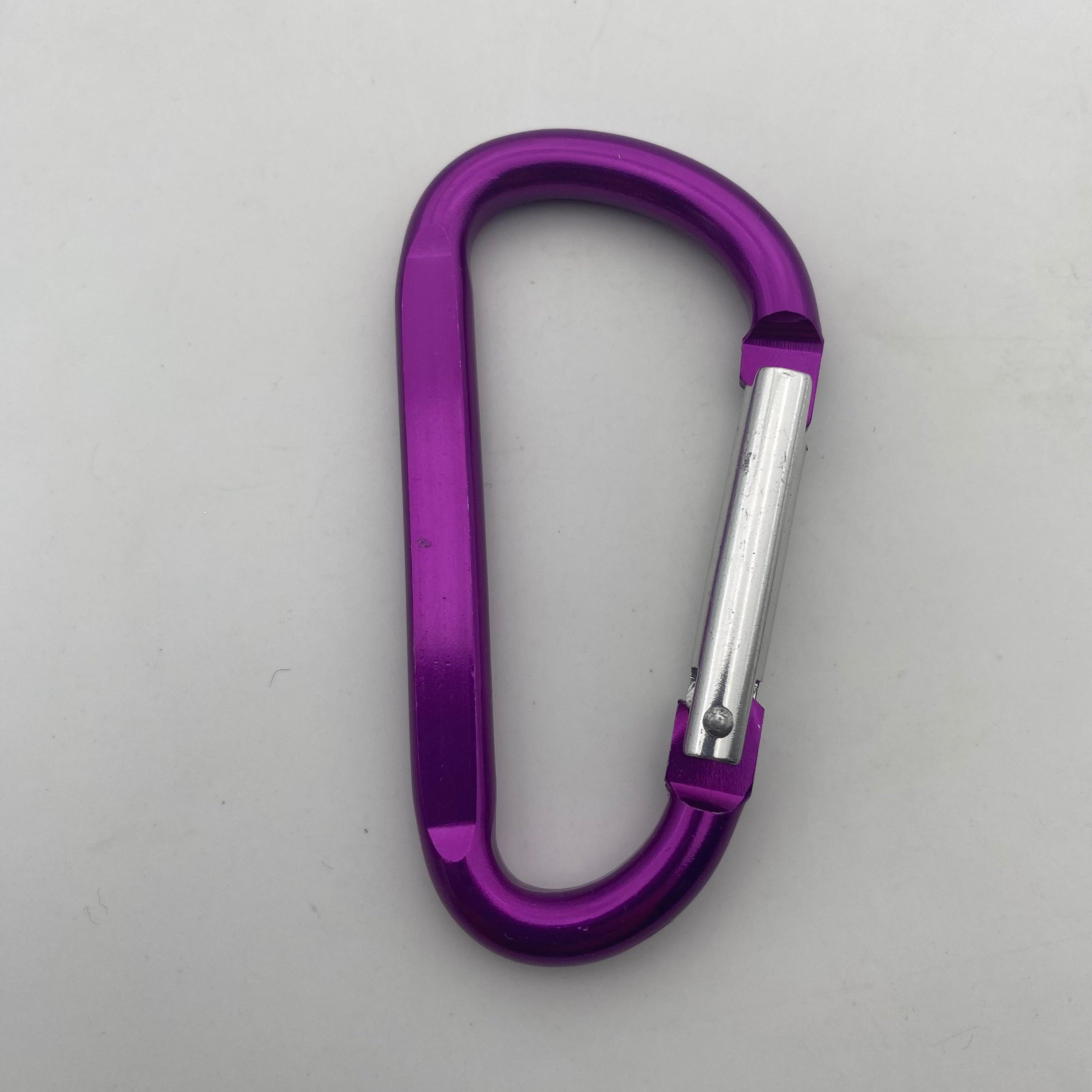 Shuokecrafts Flat D-Ring Aluminum Metal Steel Keychain Hook Karabiner Carabiner
