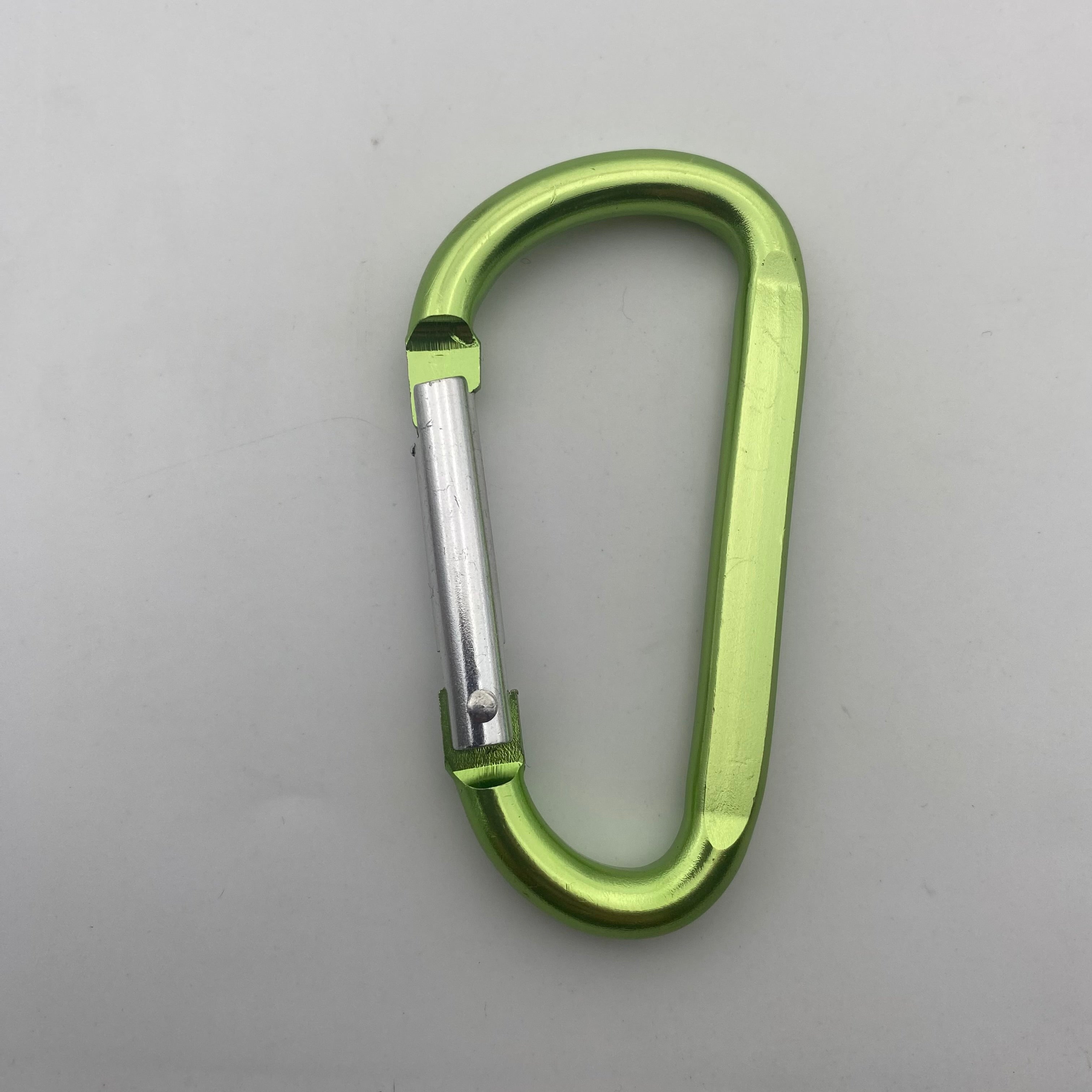 Shuokecrafts Flat D-Ring Aluminum Metal Steel Keychain Hook Karabiner Carabiner