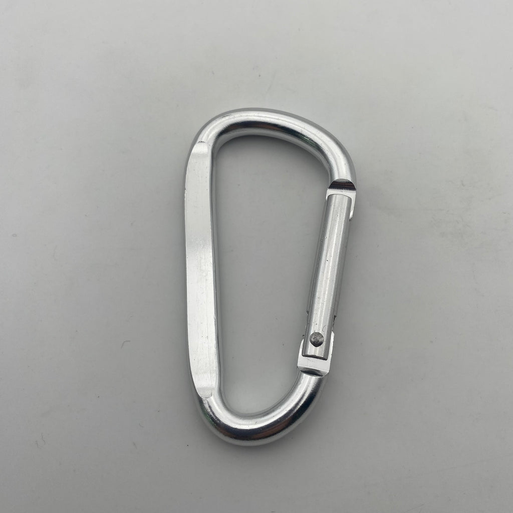 Shuokecrafts Flat D-Ring Aluminum Metal Steel Keychain Hook Karabiner Carabiner