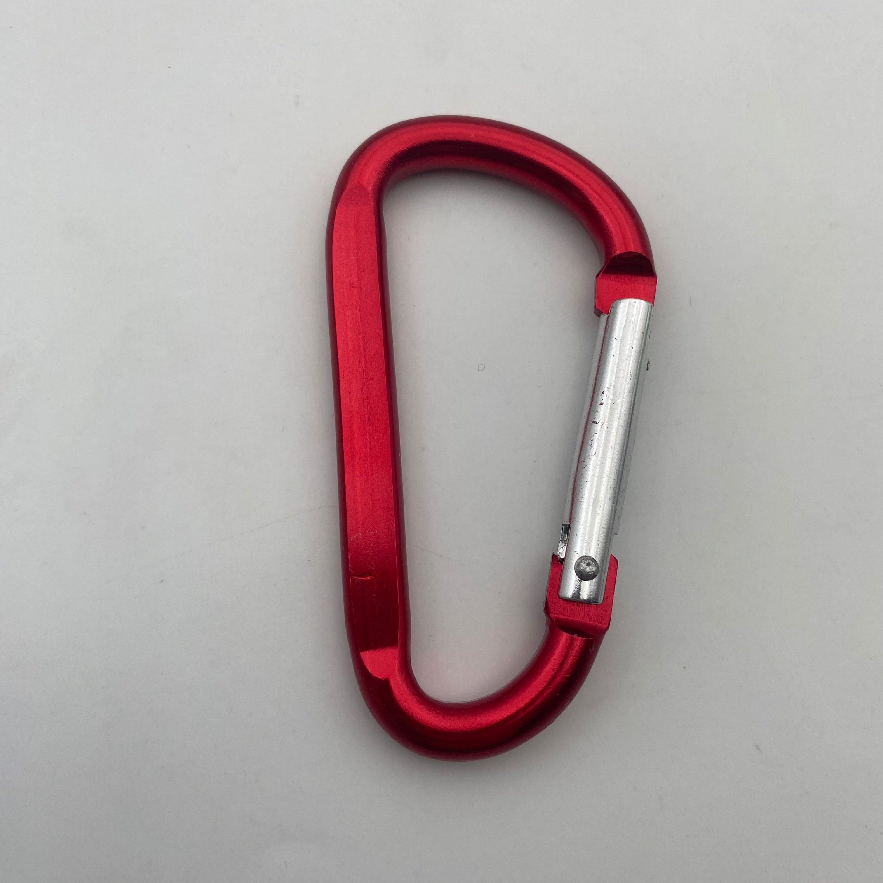 Shuokecrafts Flat D-Ring Aluminum Metal Steel Keychain Hook Karabiner Carabiner