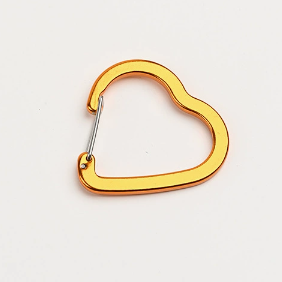 Wholesale Heart Shape Wire Gate Carabiner-Multiple Colors Available in Stock
