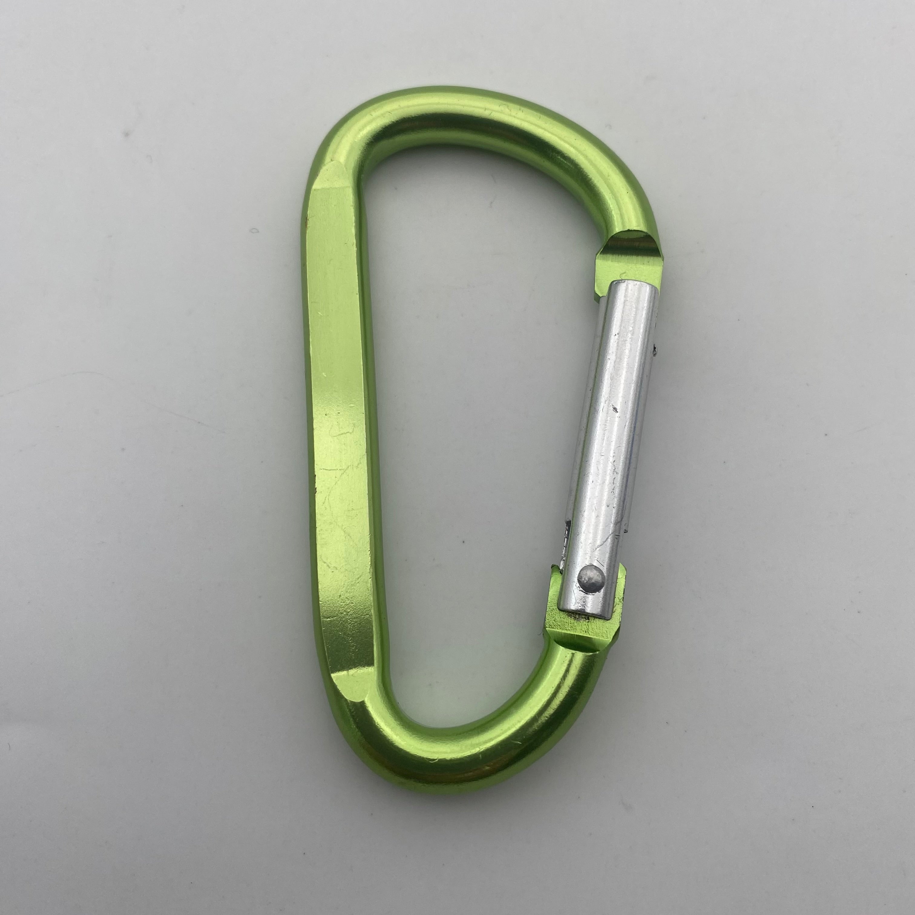 Shuokecrafts Flat D-Ring Aluminum Metal Steel Keychain Hook Karabiner Carabiner