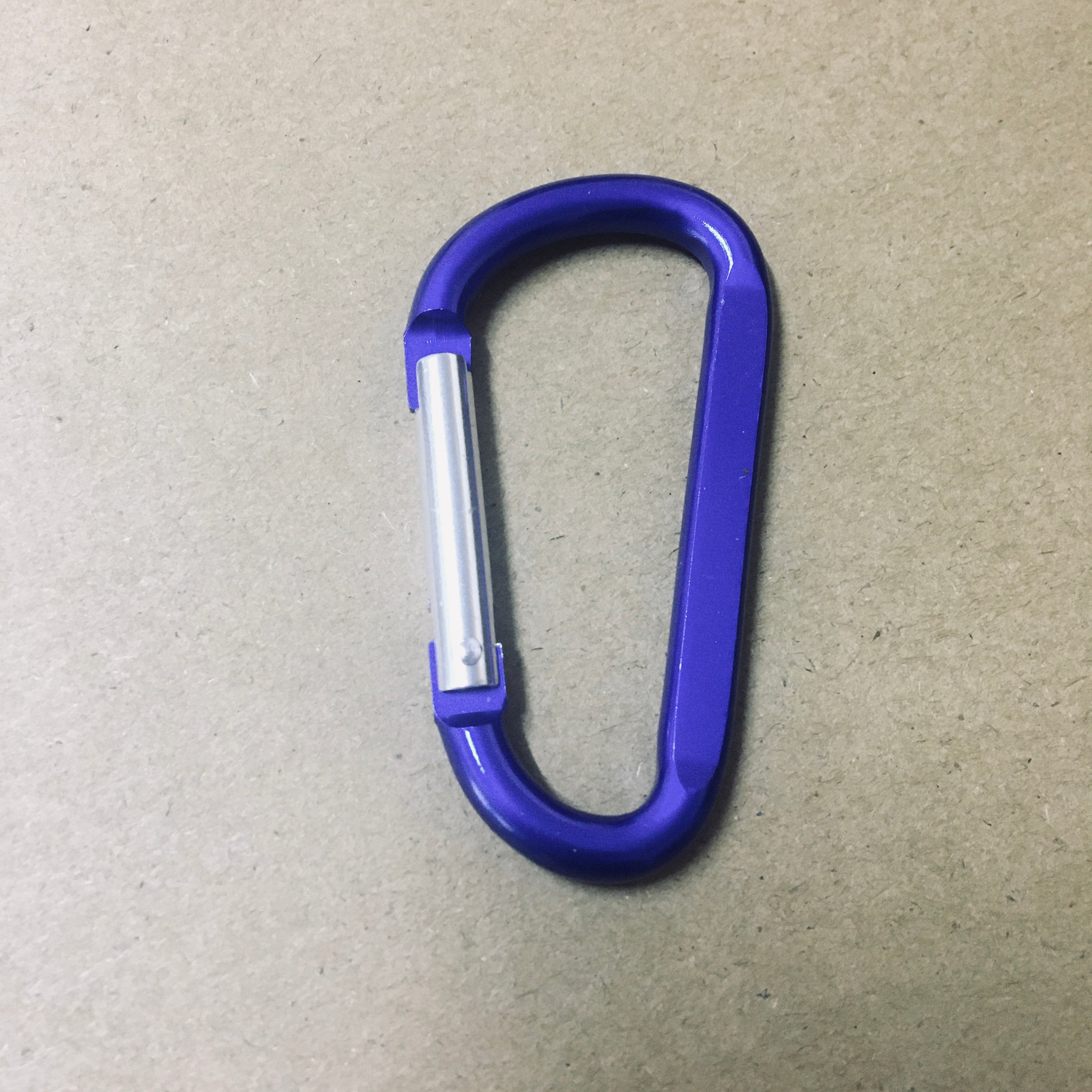 Shuokecrafts Flat D-Ring Aluminum Metal Steel Keychain Hook Karabiner Carabiner