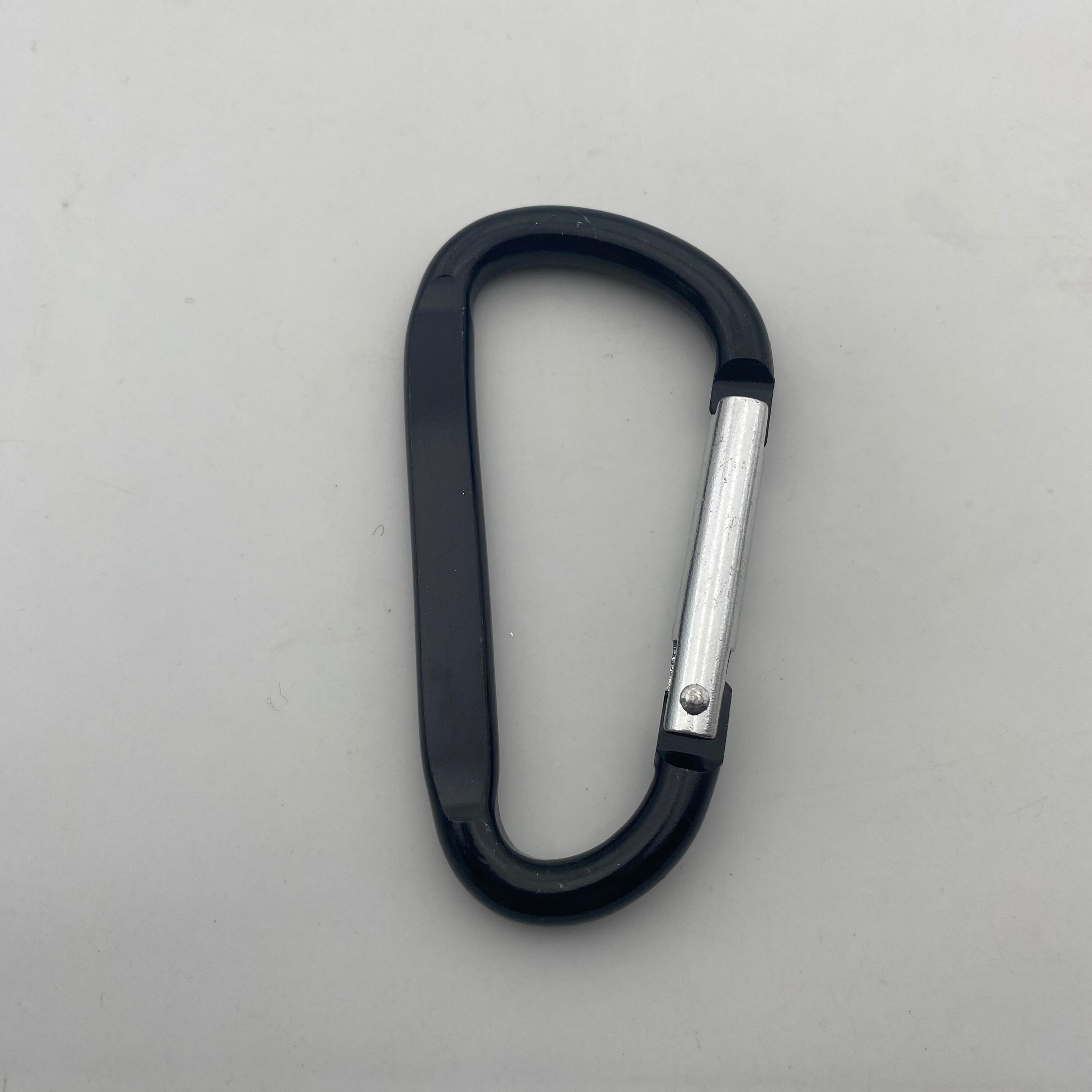 Shuokecrafts Flat D-Ring Aluminum Metal Steel Keychain Hook Karabiner Carabiner