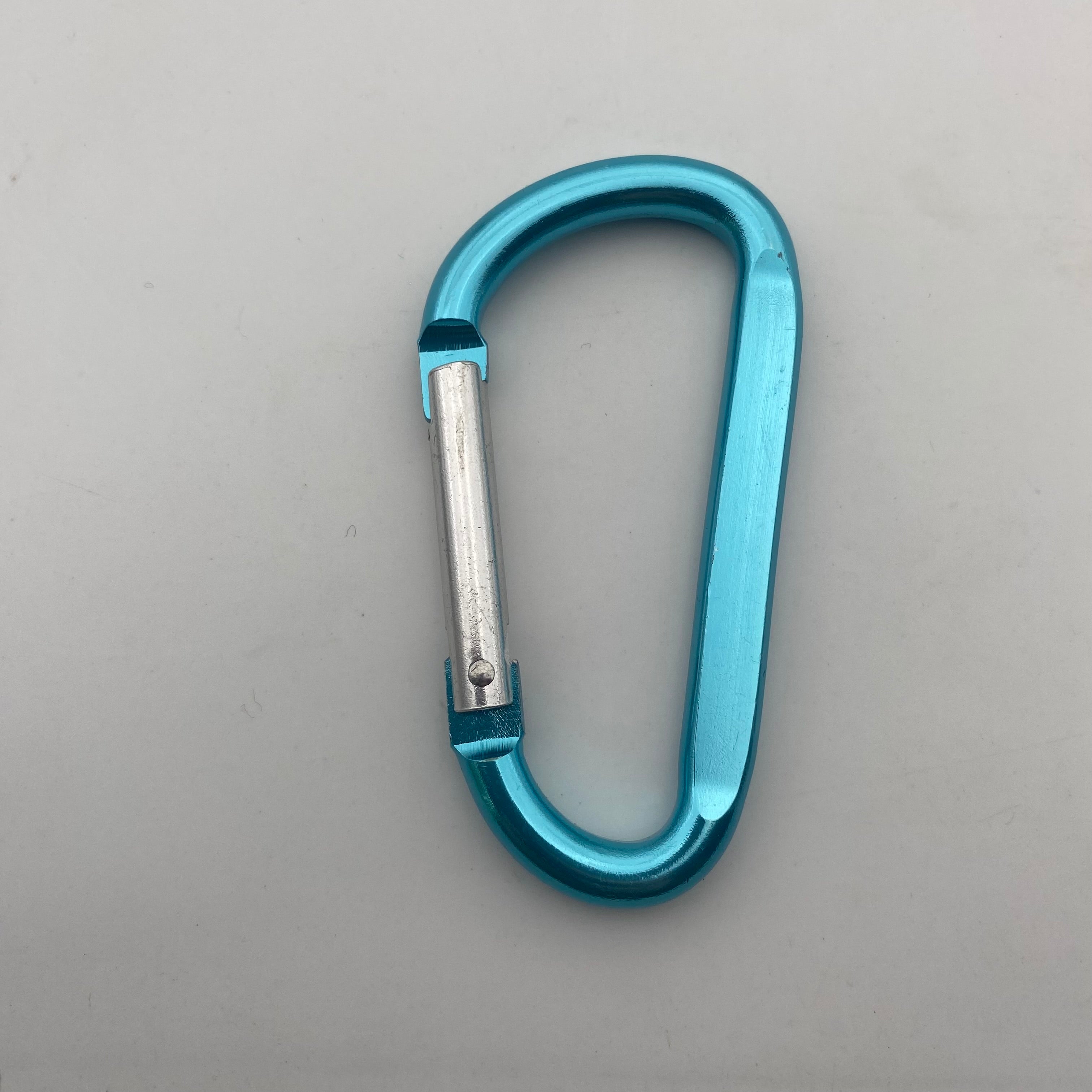Shuokecrafts Flat D-Ring Aluminum Metal Steel Keychain Hook Karabiner Carabiner