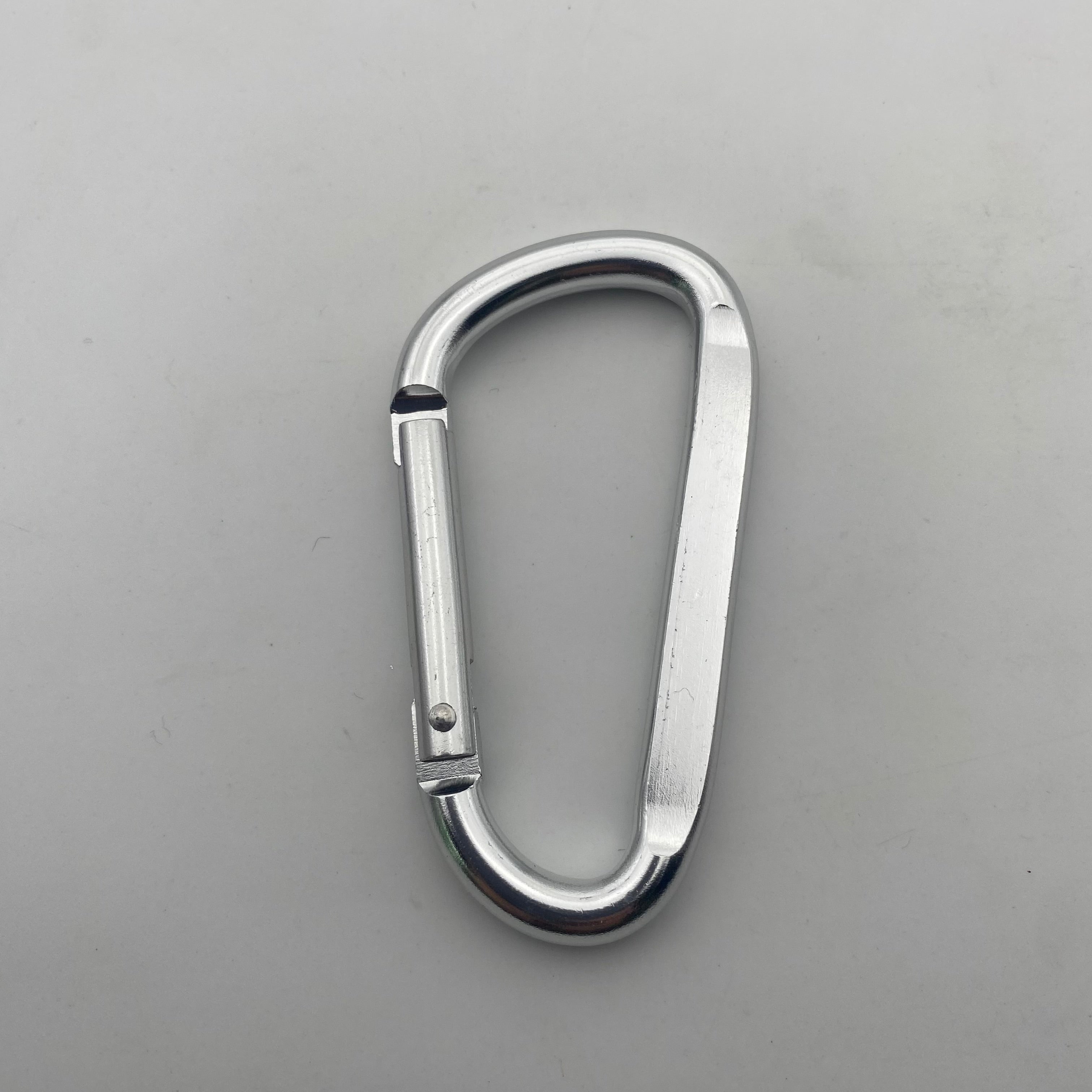 Shuokecrafts Flat D-Ring Aluminum Metal Steel Keychain Hook Karabiner Carabiner