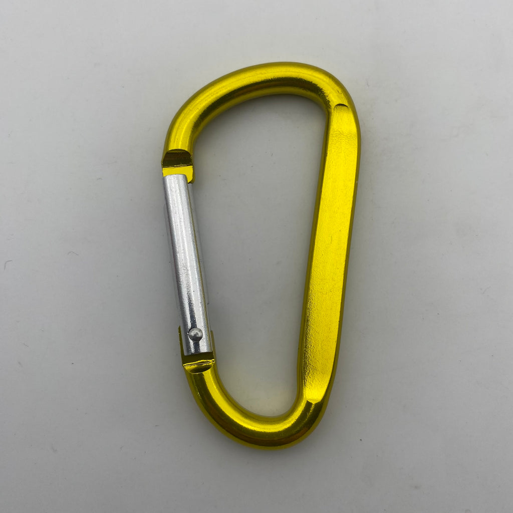 Shuokecrafts Flat D-Ring Aluminum Metal Steel Keychain Hook Karabiner Carabiner