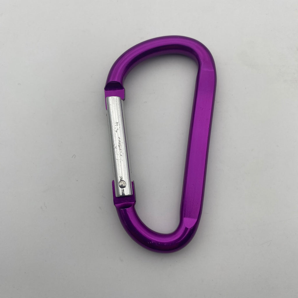 Shuokecrafts Flat D-Ring Aluminum Metal Steel Keychain Hook Karabiner Carabiner