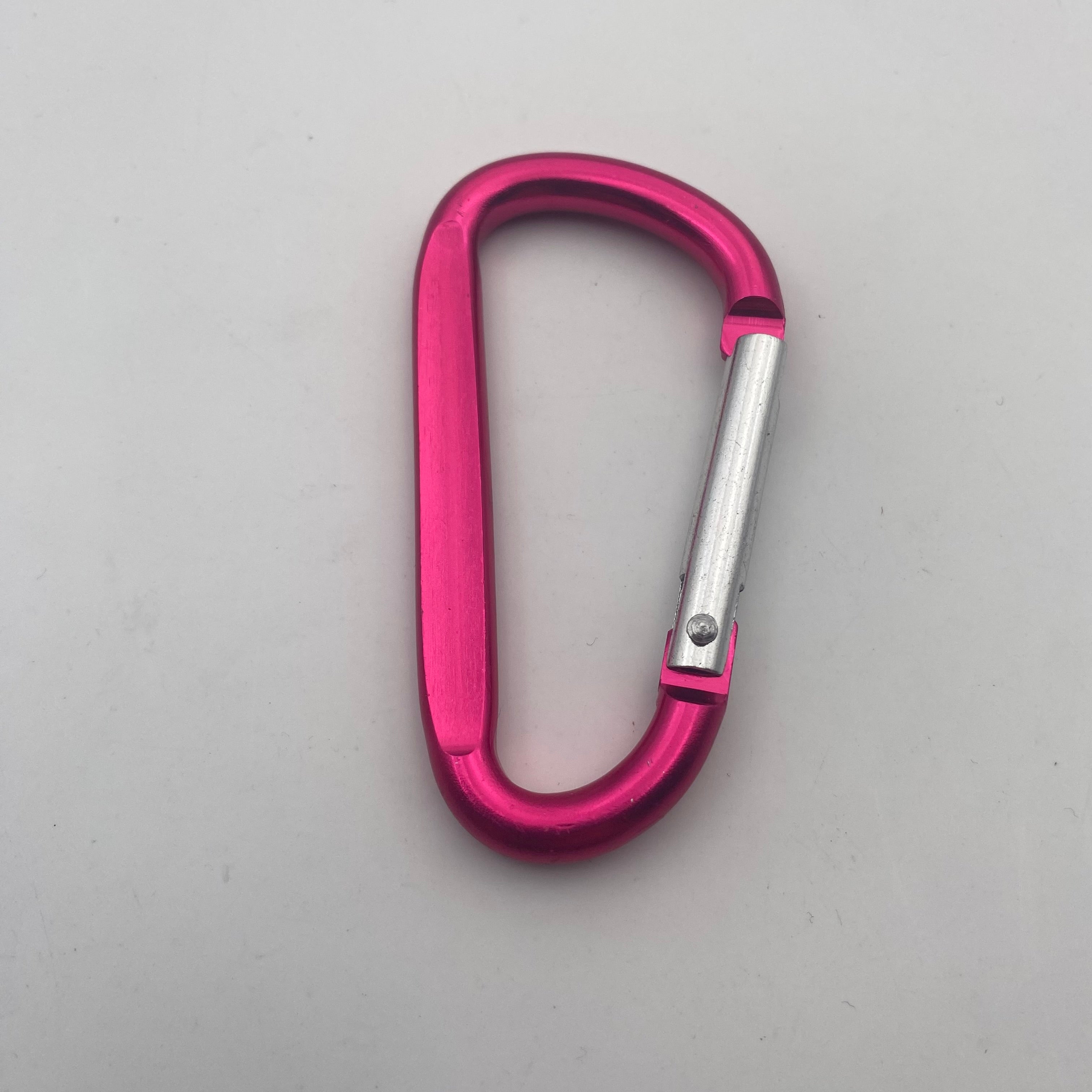 Shuokecrafts Flat D-Ring Aluminum Metal Steel Keychain Hook Karabiner Carabiner