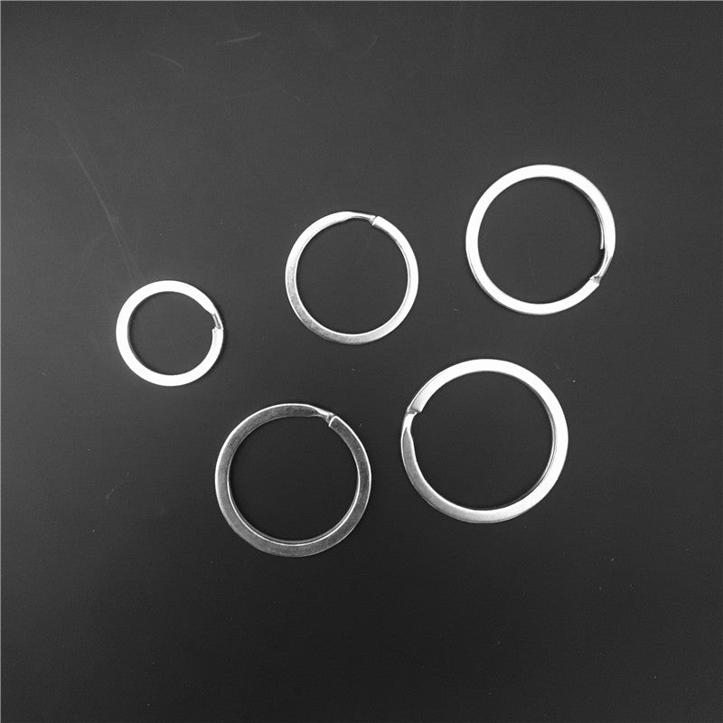 Shuokecrafts Metal Iron Flat Split Ring Keyring