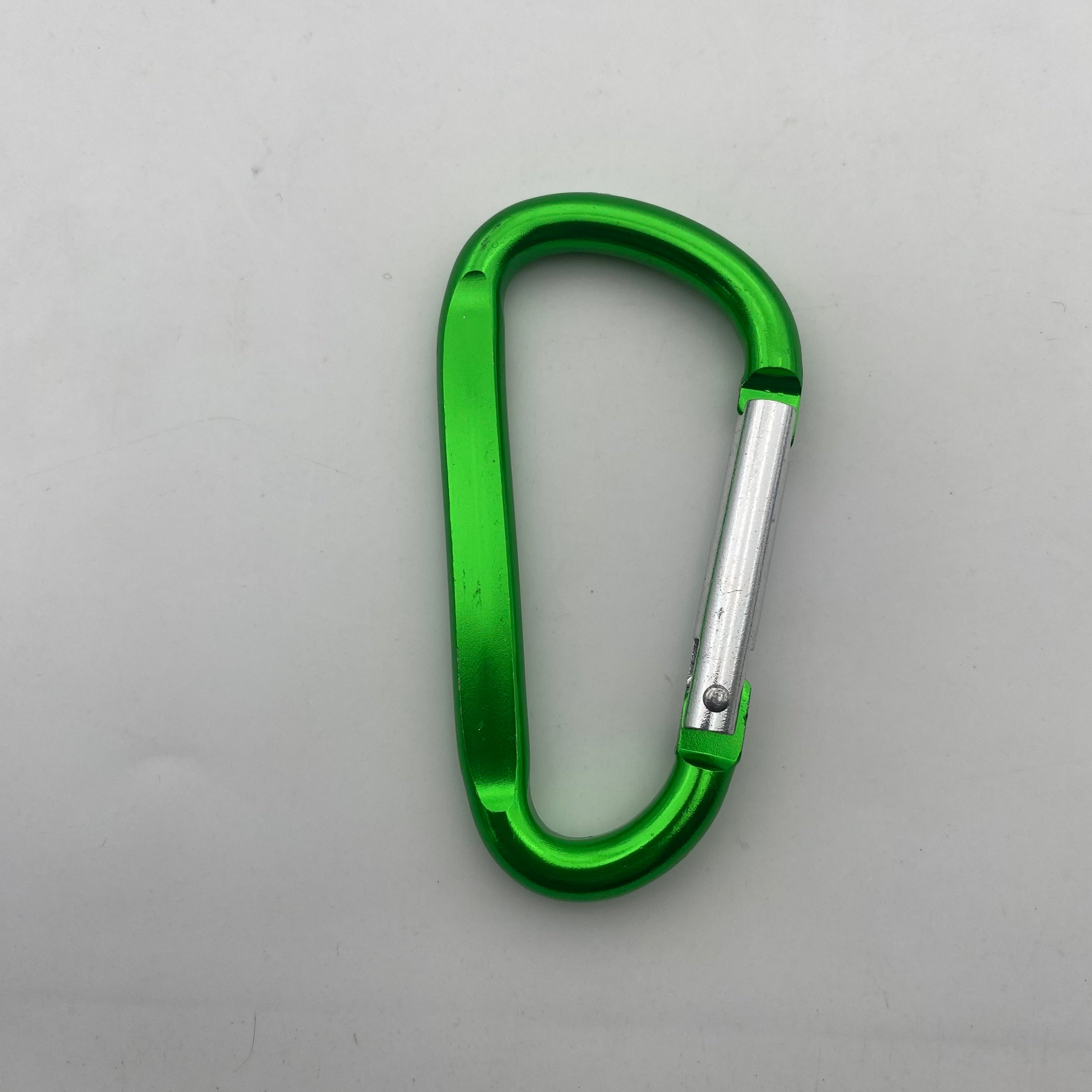 Shuokecrafts Flat D-Ring Aluminum Metal Steel Keychain Hook Karabiner Carabiner