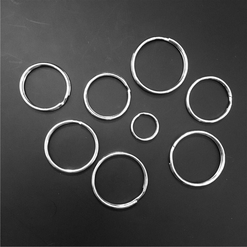 Shuokecrafts Round Iron Steel Split Ring Keyring
