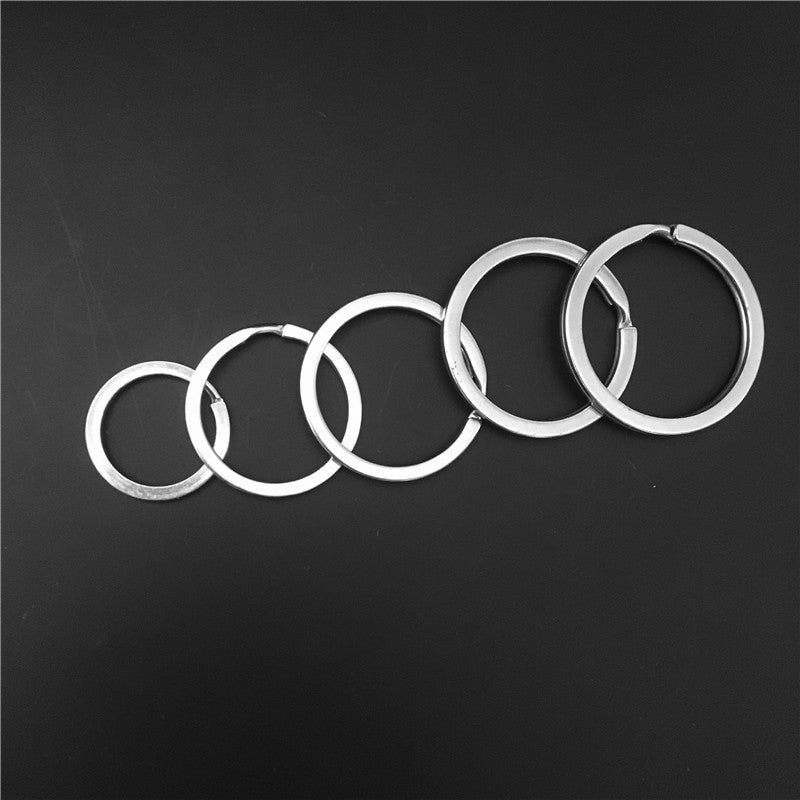 Shuokecrafts Metal Iron Flat Split Ring Keyring