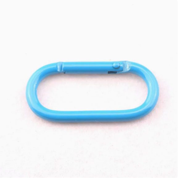 Shuokecrafts 5cm Matte Baking Paint Oval Shape Aluminum Carabiner