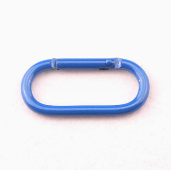 Shuokecrafts 5cm Matte Baking Paint Oval Shape Aluminum Carabiner