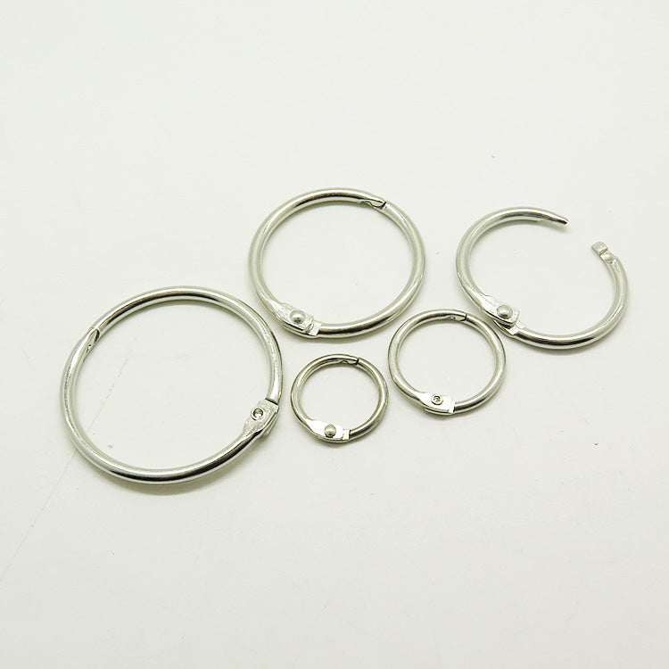 Shuokecrafts Factory Price Metal Loose Leaf Binder Ring Office Supply Book Binding Ring