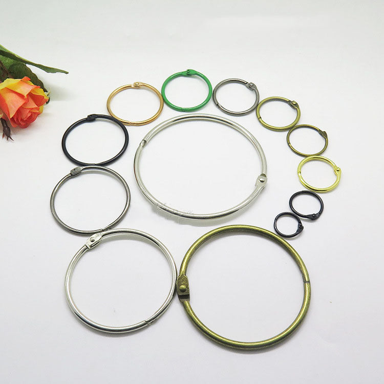 Shuokecrafts Factory Price Metal Loose Leaf Binder Ring Office Supply Book Binding Ring