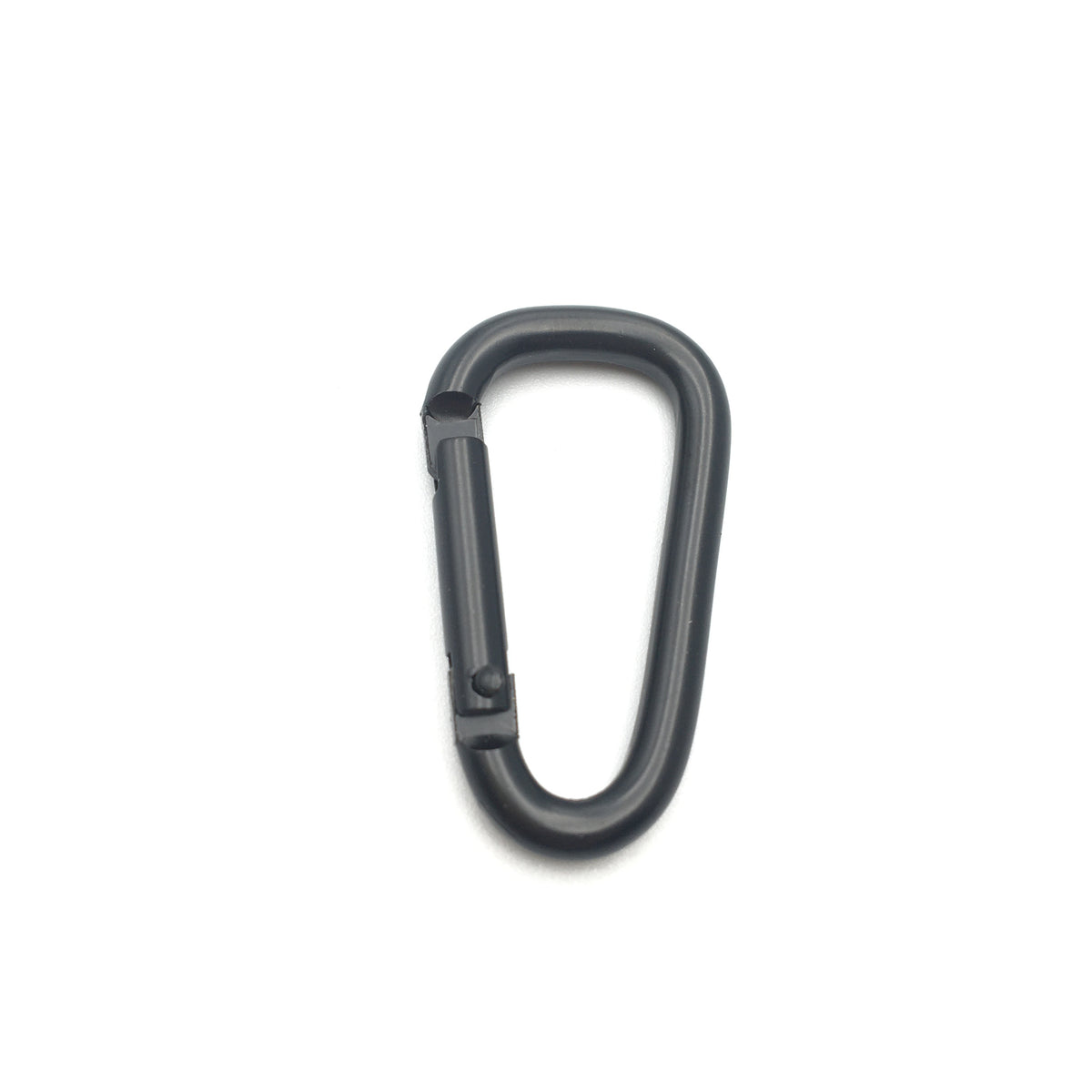 Shuokecrafts 4cm to 8cm D Shape All Black Anodized Aluminum Alloy Carabiner
