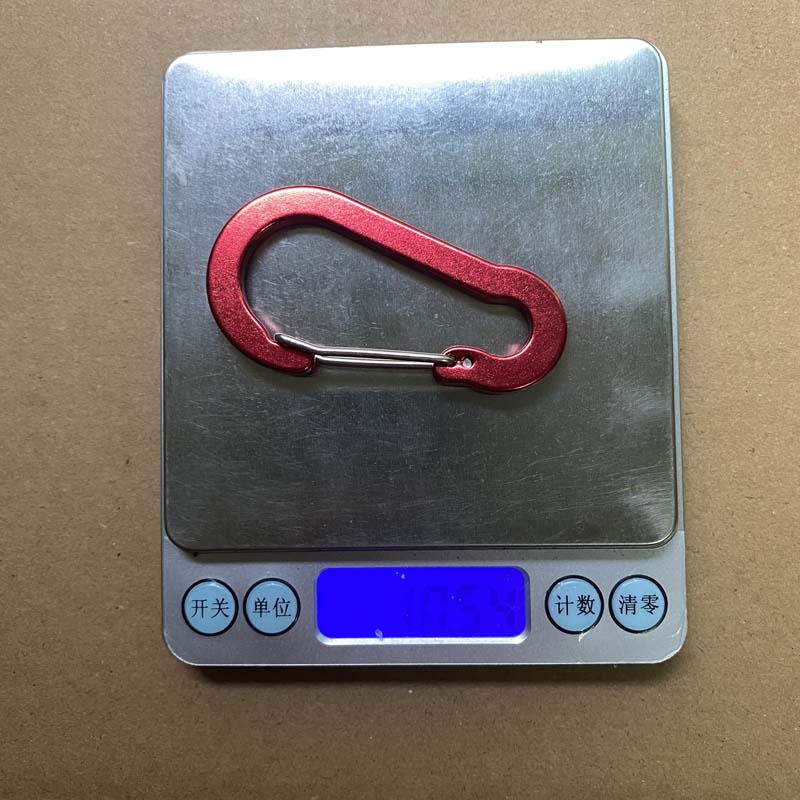 Shuokecrafts 7cm Aluminum Gourd Shape S Shape Wire Gate Flat Keychain Carabiner Hook for Promotional Gifts