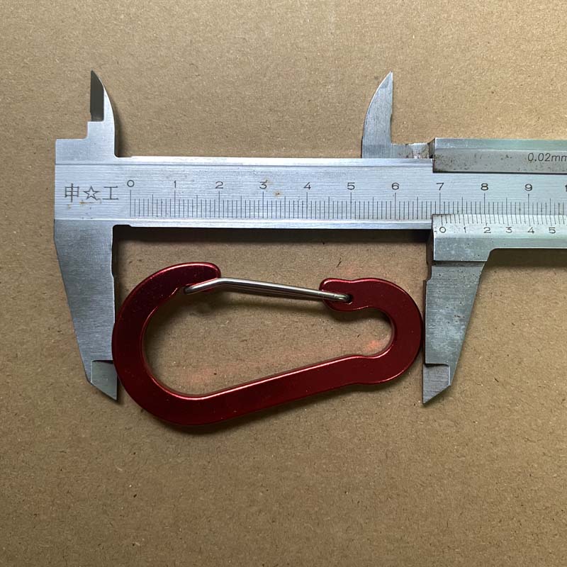 Shuokecrafts 7cm Aluminum Gourd Shape S Shape Wire Gate Flat Keychain Carabiner Hook for Promotional Gifts