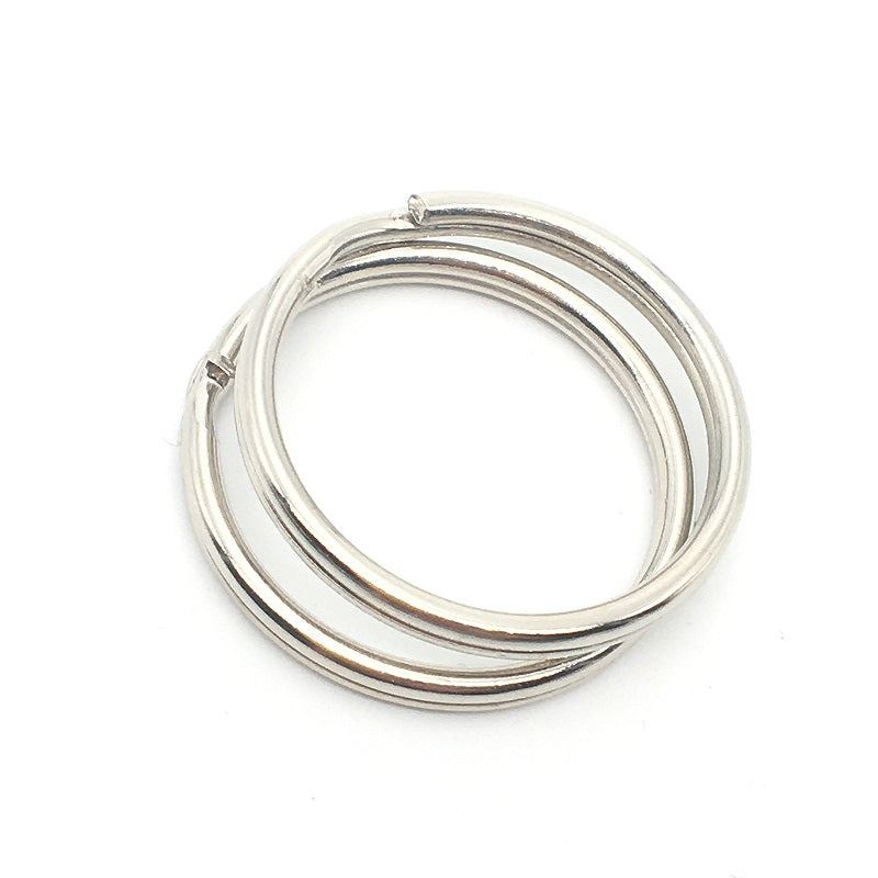 Shuokecrafts Round Iron Steel Split Ring Keyring