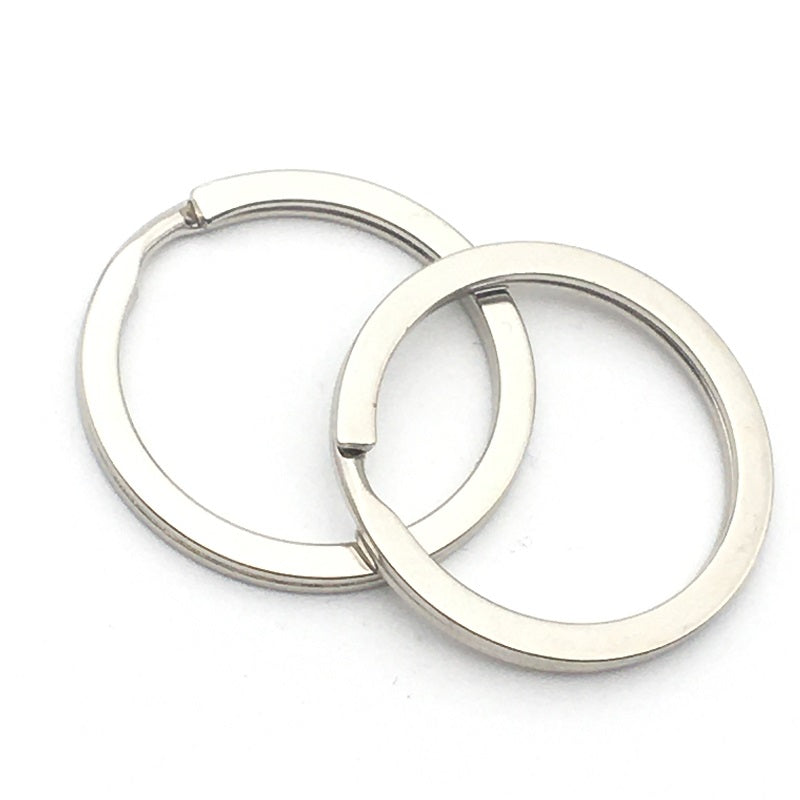 Shuokecrafts Metal Iron Flat Split Ring Keyring