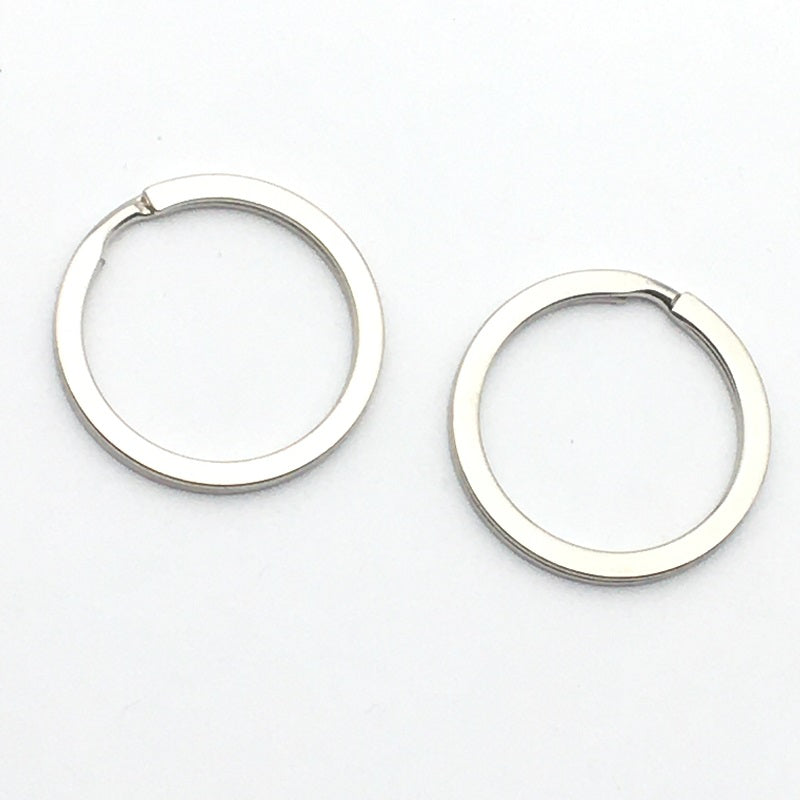 Shuokecrafts Metal Iron Flat Split Ring Keyring