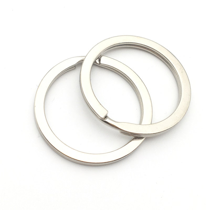 Shuokecrafts Metal Iron Flat Split Ring Keyring