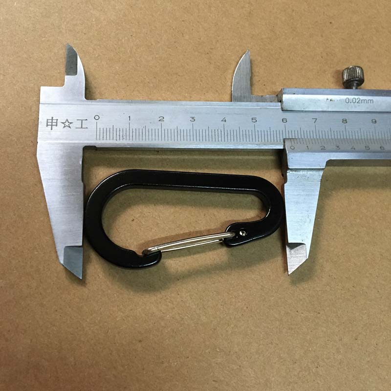 Shuokecrafts 6cm Aluminum Gourd Shape S Shape Wire Gate Flat Keychain Carabiner Hook for Promotional Gifts