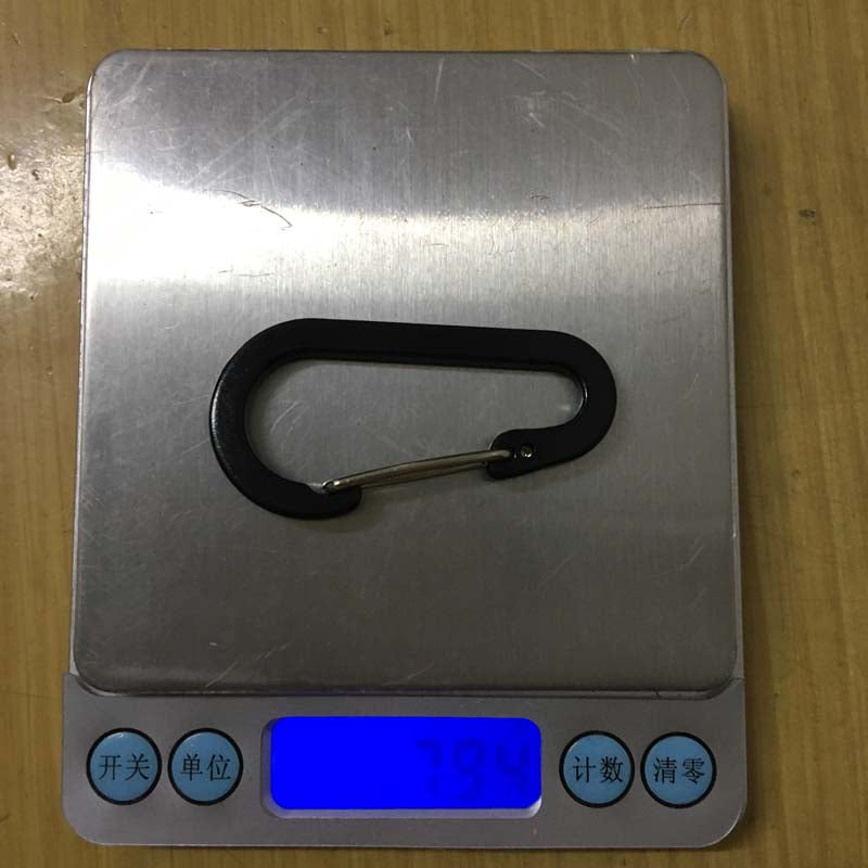 Shuokecrafts 6cm Aluminum Gourd Shape S Shape Wire Gate Flat Keychain Carabiner Hook for Promotional Gifts