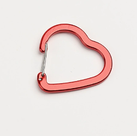 Wholesale Heart Shape Wire Gate Carabiner-Multiple Colors Available in Stock