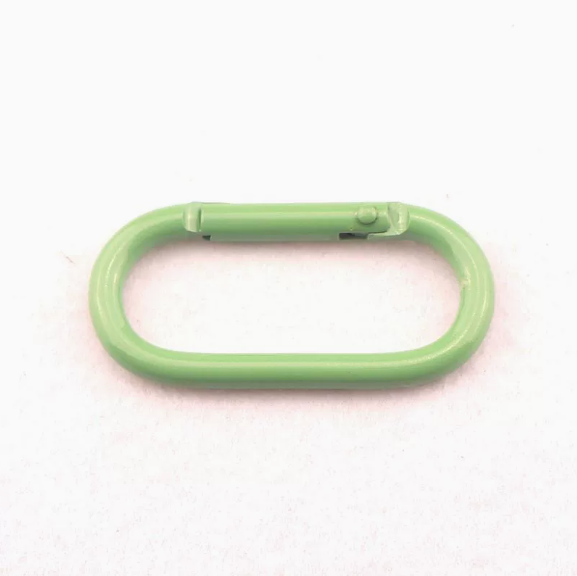 Shuokecrafts 5cm Matte Baking Paint Oval Shape Aluminum Carabiner