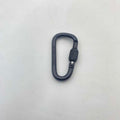 Shuokecrafts Lightweight D Shaped Aluminum Alloy Plain Finish Key Chain 6# CLIP Hooks Spring Carabiner with Screw Lock