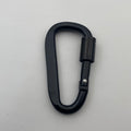 Lightweight 6# Flat D Shaped Aluminum Alloy Anodized Finish Key Chain Carabiner with Screw Lock for Promotional Use