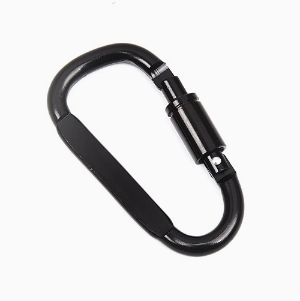 Shuokecrafts Matte Color 8cm High Quality Aluminum Anodized Flat D Shape Screw Locking Carabiner