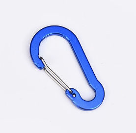 Shuokecrafts 7cm Aluminum Gourd Shape S Shape Wire Gate Flat Keychain Carabiner Hook for Promotional Gifts