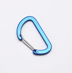 Shuoke Wholesale 5cm 5#D Shape Wire Gate  Aluminum Carabiner Keyrings – Bulk Stock, 10 Colors, Laser Logo Available