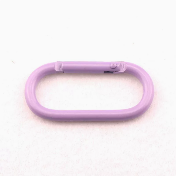 Shuokecrafts 5cm Matte Baking Paint Oval Shape Aluminum Carabiner