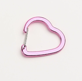 Wholesale Heart Shape Wire Gate Carabiner-Multiple Colors Available in Stock