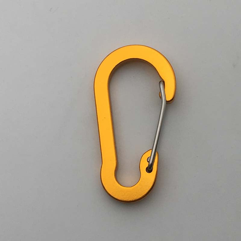ShuoKe Gourd Shape Flat Wire Gate Small 4cm Anodized Aluminum Spring Snap Hook Climbing Carabiner