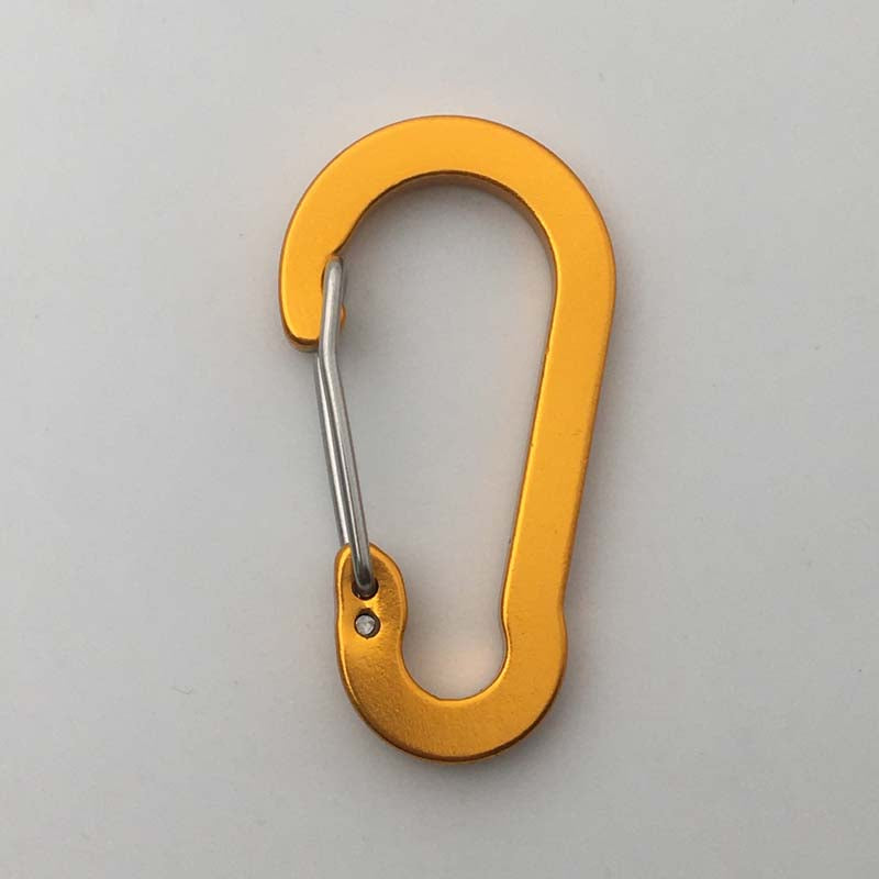 ShuoKe Gourd Shape Flat Wire Gate Small 4cm Anodized Aluminum Spring Snap Hook Climbing Carabiner