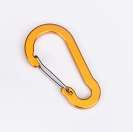 Shuokecrafts 7cm Aluminum Gourd Shape S Shape Wire Gate Flat Keychain Carabiner Hook for Promotional Gifts