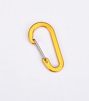 Shuokecrafts 7cm Aluminum Gourd Shape S Shape Wire Gate Flat Keychain Carabiner Hook for Promotional Gifts