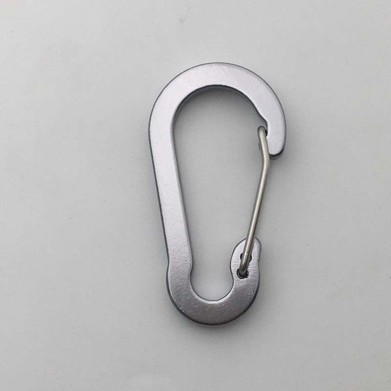 ShuoKe Gourd Shape Flat Wire Gate Small 4cm Anodized Aluminum Spring Snap Hook Climbing Carabiner
