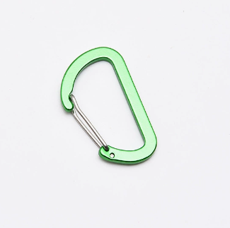 Shuoke Wholesale 5cm 5#D Shape Wire Gate  Aluminum Carabiner Keyrings – Bulk Stock, 10 Colors, Laser Logo Available
