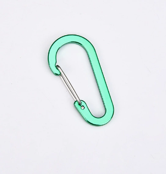Shuokecrafts 7cm Aluminum Gourd Shape S Shape Wire Gate Flat Keychain Carabiner Hook for Promotional Gifts