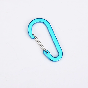 Shuokecrafts 7cm Aluminum Gourd Shape S Shape Wire Gate Flat Keychain Carabiner Hook for Promotional Gifts