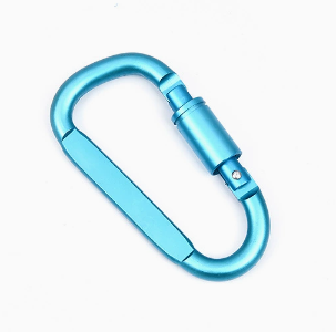 Shuokecrafts Matte Color 8cm High Quality Aluminum Anodized Flat D Shape Screw Locking Carabiner